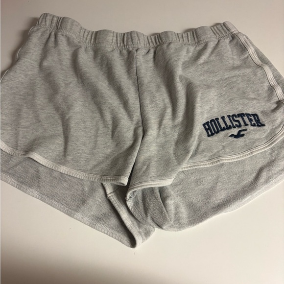 Hollister Pants - Hollister Light Gray Athletic Lounge Shorts with Navy Logo